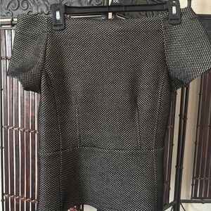 7th Avenue Studio Off-the-Shoulder Black and White Women's Blouse - Small